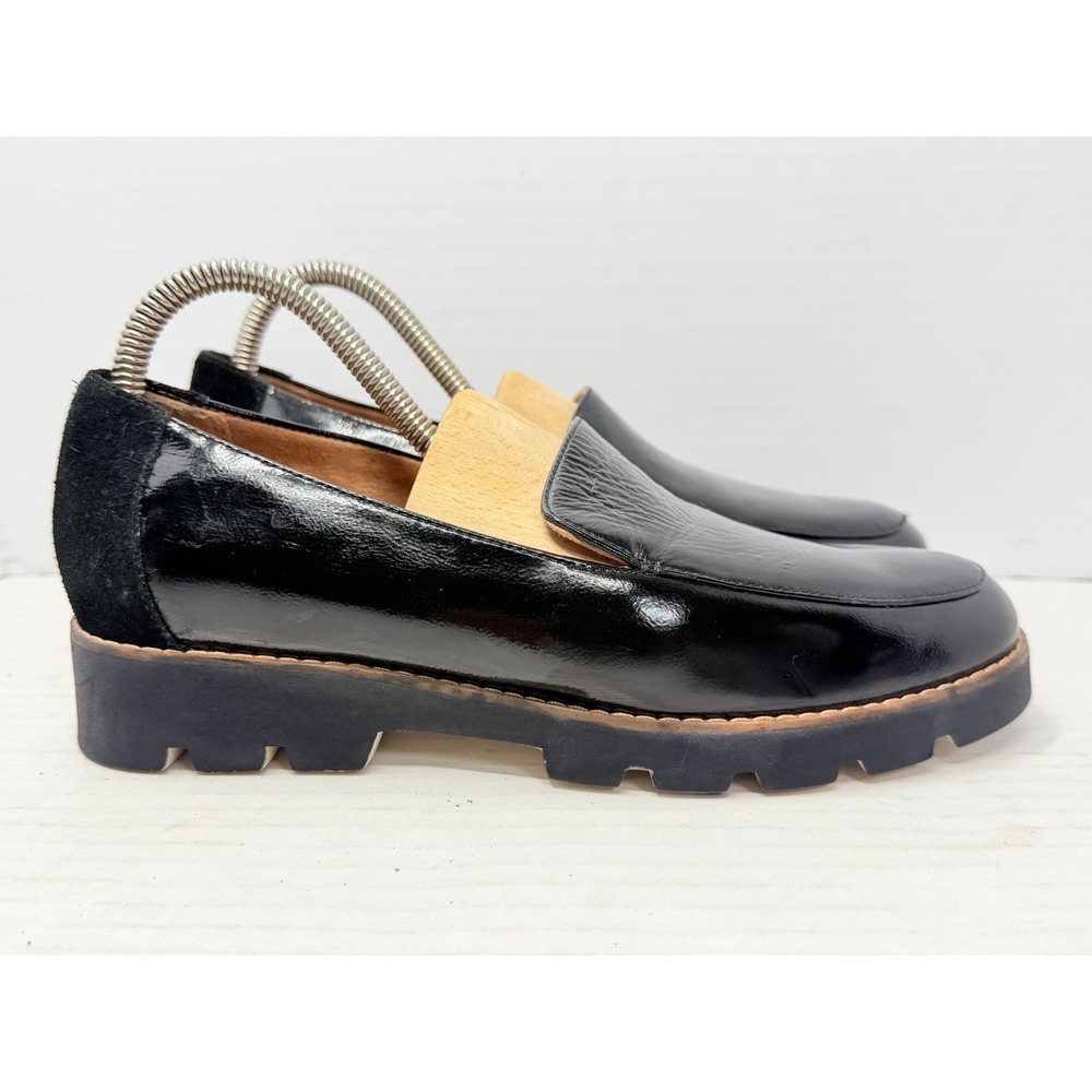 Vionic Kensley Womens US 7.5 Black Patent Leather Lug Sole Loafers